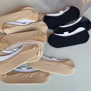 Women’s No-Show Socks - Black and Tan